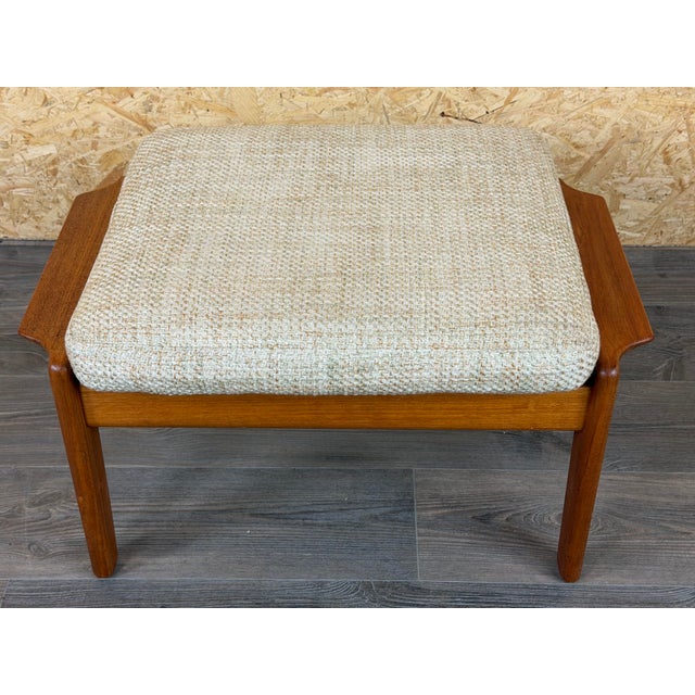 Wood Teak Ottoman by Arne Wahl Iversen for Komfort, Denmark, 1920s For Sale - Image 7 of 16