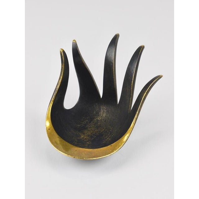 Sculptural Brass Hand Bowl by Walter Bosse for Herta Baller, Austria, 1950s For Sale - Image 12 of 13