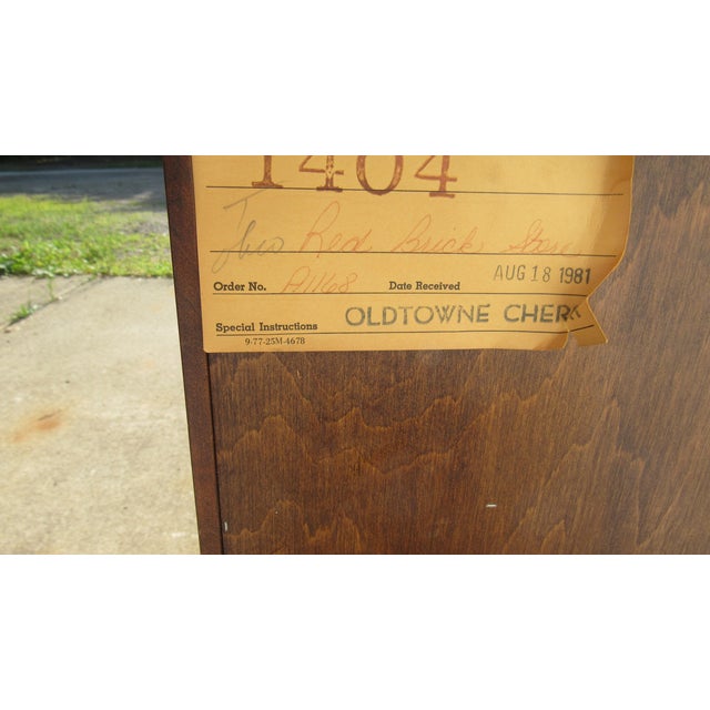 Wood 1980s Statton Old Towne Cherry Nightstand Table Designer For Sale - Image 7 of 7