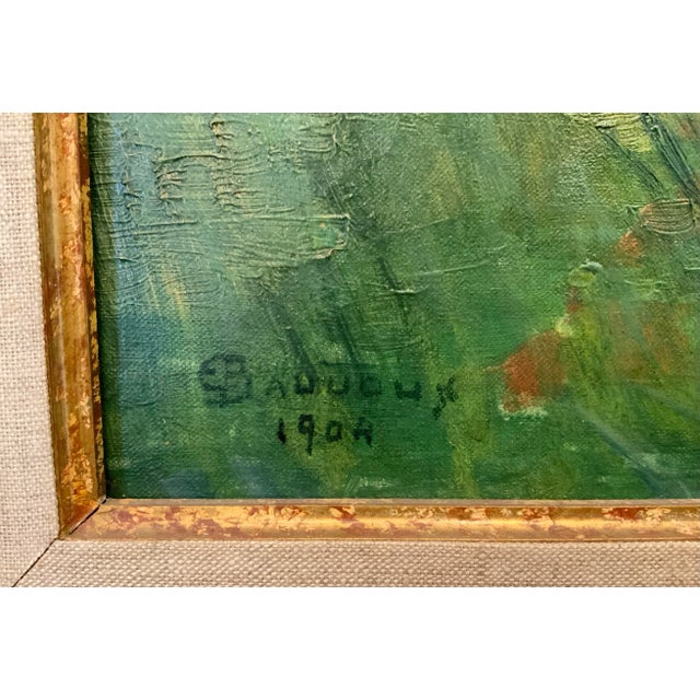 Early 20th Century Early 20th Century French Floral Still Life Oil Painting by Emile Baudoux, Framed For Sale - Image 5 of 13