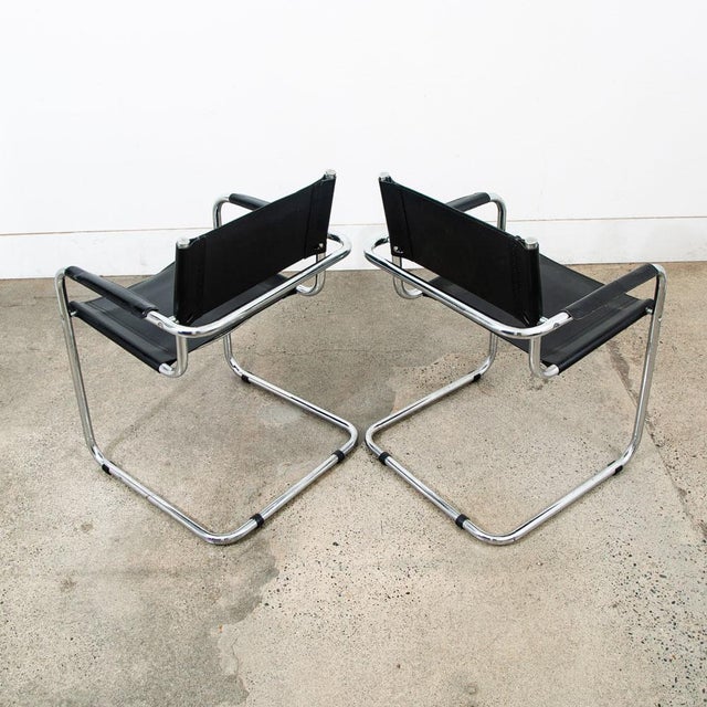 Black 1970s Mid Century Modern Armchairs Chairs Set 4 Black Leather Italy Italian Vintage For Sale - Image 8 of 12