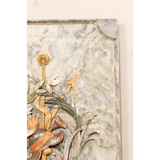 Wood Italian Decorative Wall Panel, 19th Century For Sale - Image 7 of 10