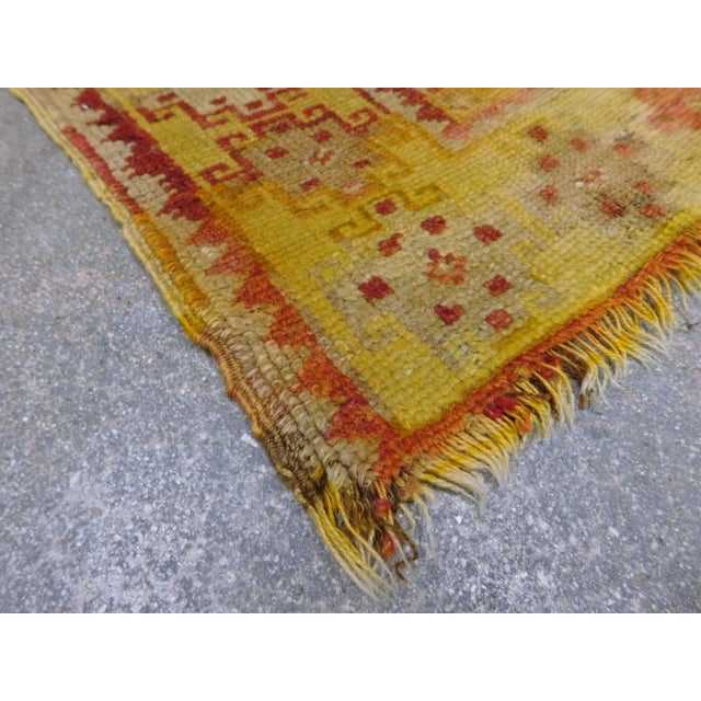 Red Antique Hand Knotted Turkish Prayer Rug 2'6"x 3'6" For Sale - Image 8 of 13