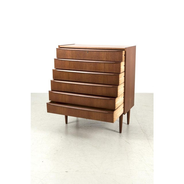 Beautiful Danish Teak Chest or Drawers. The Cabinet has Drawers with Beautiful Grips. The Key is Missing But Al The...