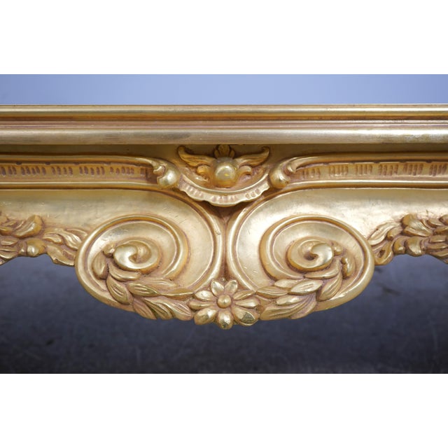 Outstanding Gold Gilt Baroque Style Coffee Cocktail Table For Sale - Image 10 of 13
