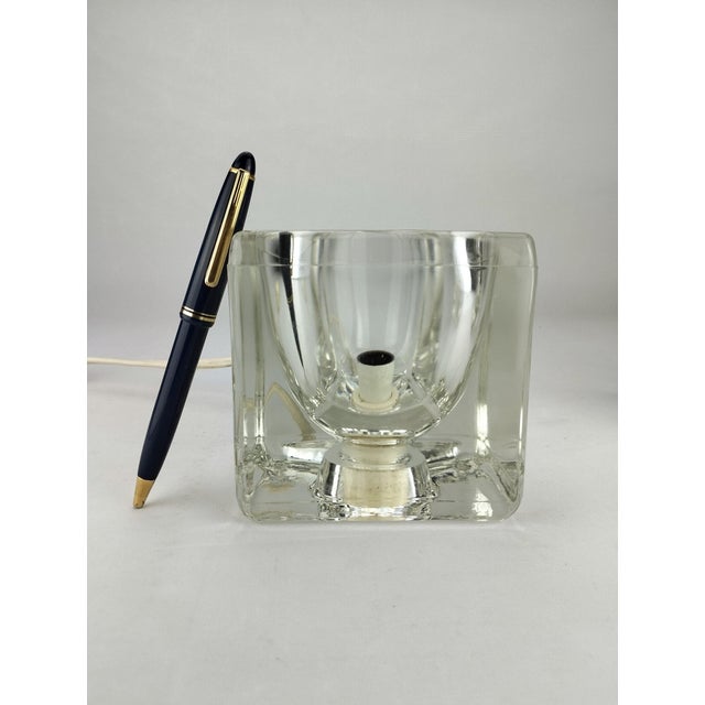 Cube-Shaped Glass Table Lamps by Peill & Putzler, 1970s, Set of 2 For Sale - Image 11 of 12