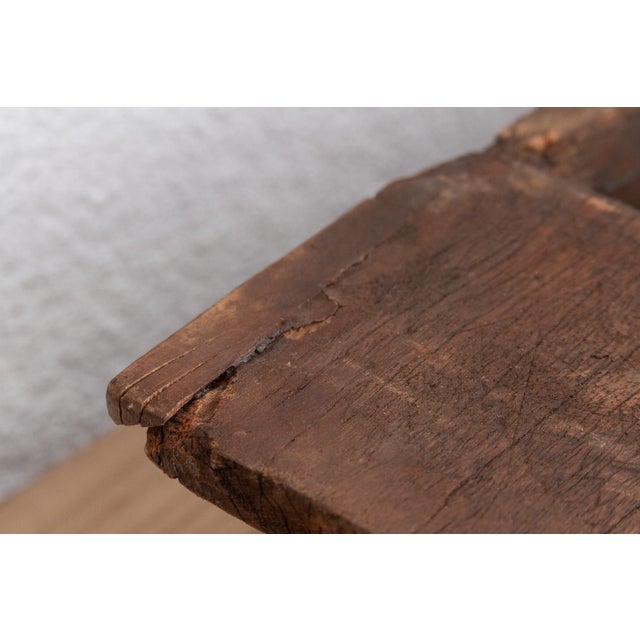 1960s Old Rustic Wood Centerpiece Trough For Sale - Image 5 of 7