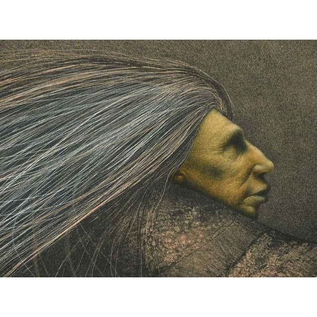 1990s Frank Howell Invocation '90 Hand Colored Signed Original Pink Hair For Sale In Denver - Image 6 of 7