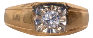 The Holbrook: Gentleman's Yellow Gold and Natural Diamond Ring