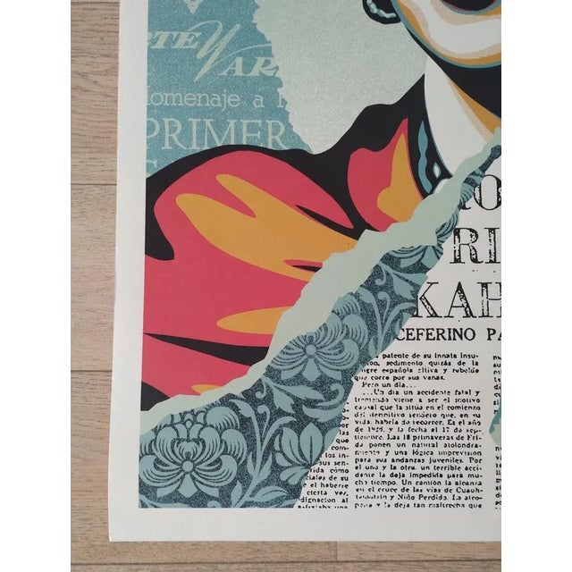 Contemporary Shepard Fairey (Obey), The Woman Who Defeated Pain (Frida Kahlo), Offset Lithograph For Sale - Image 3 of 7