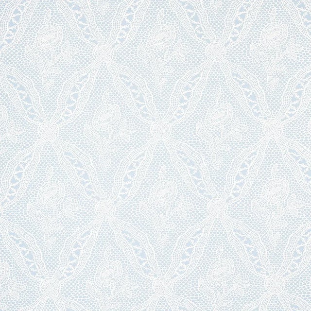 Not Yet Made - Made To Order Sample - Schumacher Cosette Lace Wallpaper in Cornflower For Sale - Image 5 of 5