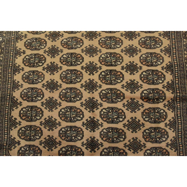2020s Bokhara Rug 5’2” X 8′ Beige Wool Tribal Hand-Knotted Oriental Carpet For Sale - Image 5 of 12