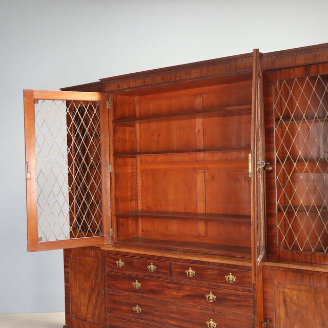 Mahogany Bookcase with Ebony and Walnut Inlays For Sale - Image 3 of 12