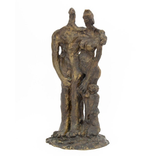 David Azuz David Azuz Father, Mother & Child Patinated Bronze For Sale - Image 4 of 10