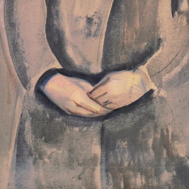 'Young Woman Wearing a Copper Scarf' by Walter Schwartz, 1935, Copenhagen For Sale In Monterey, CA - Image 6 of 11