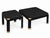 Vintage Postmodern Black Marble-Look Coffee and Side Tables With Brass Accents — Set of 2 For Sale In Las Vegas - Image 6 of 12