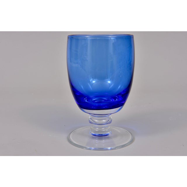 A fabulous set of hand blown William Yeoward heavy glass wine/water/cocktail goblets in the Bess pattern that was made...