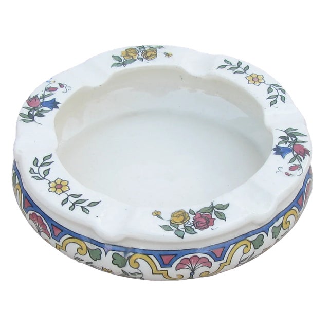 Lovely Digoin Sarreguemines ashtray discovered at the upscale "Antiques and Ham" (it's a thing!) antique fair in the toney...