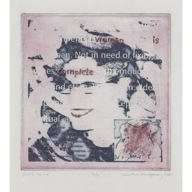 Boho Chic 2001 Heather Montgomery Back to Me Etching For Sale - Image 3 of 3