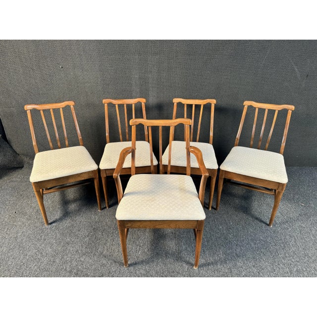 Mid 20th Century Walnut Sculptural Dining Set by Blowing Rock - Set of 6 For Sale - Image 9 of 12