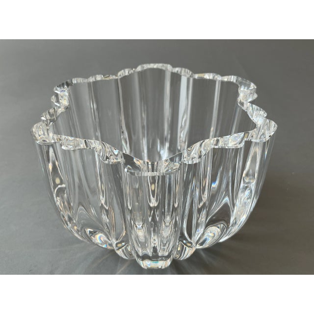 Transparent Vintage Kosta Boda Crystal "Olivia" Line Bowl Designed by Anna Ehrner For Sale - Image 8 of 12