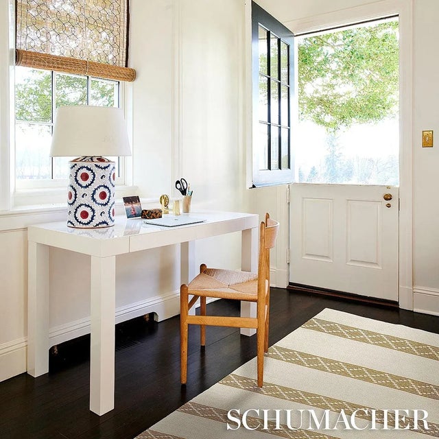 Schumacher Schumacher Sequoia Stripe 9' x 12' Rug in Ochre For Sale - Image 4 of 5