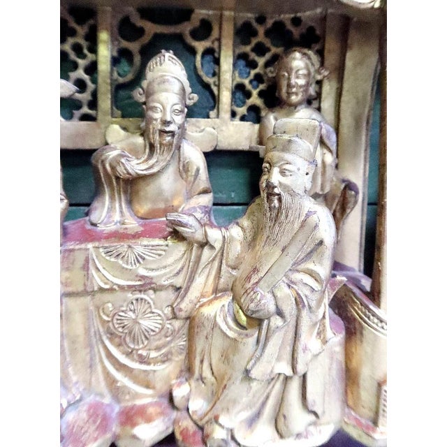 Large Asian Lacquered Wood Panel For Sale - Image 14 of 18