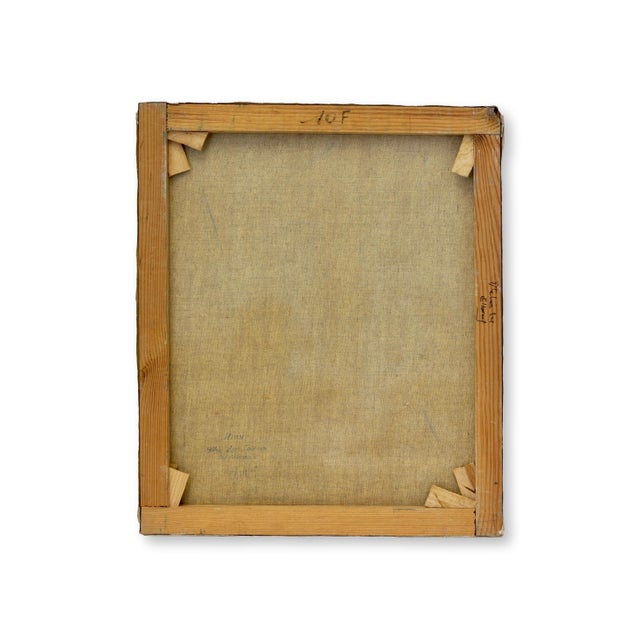 Mid 20th Century Liliane Paumier Winter Louviers & Elbeuf Normandy Painting For Sale - Image 5 of 6