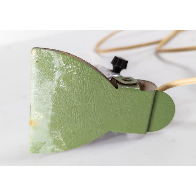 Mid-Century Modern Art Deco Style Enamel Metal Clip on Reading Light For Sale - Image 12 of 13