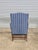 Wood Late 20th Century Stickley Mahogany Williamsburg Mahogany Wingback Chair Schumacher Fabric For Sale - Image 7 of 11