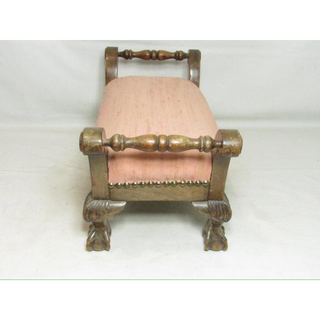 Wood Antique English Foot Stool For Sale - Image 7 of 13