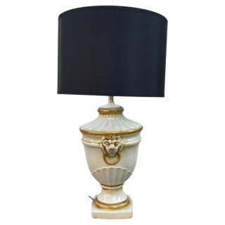 Ceramic Lamp with a Lion Motif, 1970s For Sale