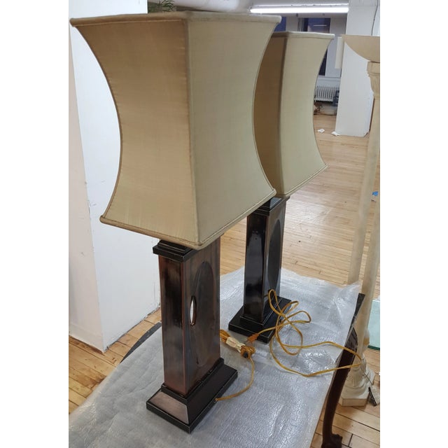 2010s Maitland Smith Table Lamps - A Pair For Sale - Image 5 of 11