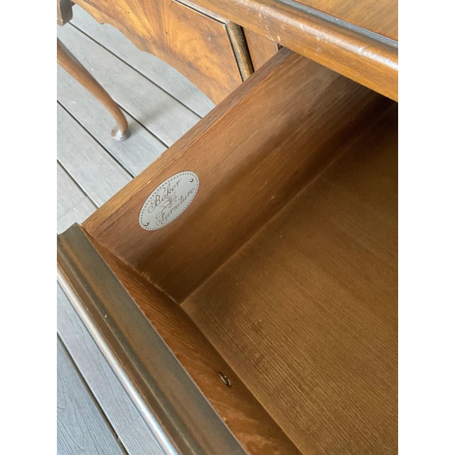 Mid 20th Century Baker Furniture Vintage Queen Ann Desk For Sale - Image 11 of 13