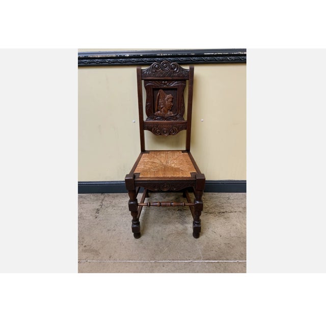 Vintage Chairs in Solid Oak, 1945, Set of 6 For Sale - Image 11 of 16