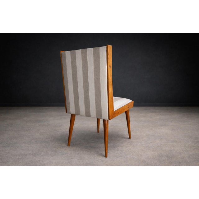 Giuseppe Scapinelli Brazilian Modern Set of Eight Dining Chairs in Caviúna Wood & Fabric, Giuseppe Scapinelli, Brazil, 1950s For Sale - Image 4 of 18