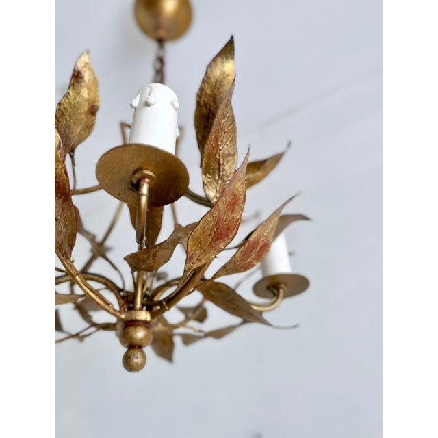 Gold Vintage Hollywood Regency Pendant Light, 1960 For Sale - Image 8 of 18