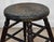 Wood Antique Primitive Farmhouse Black Wood Round Milking Stool For Sale - Image 7 of 9