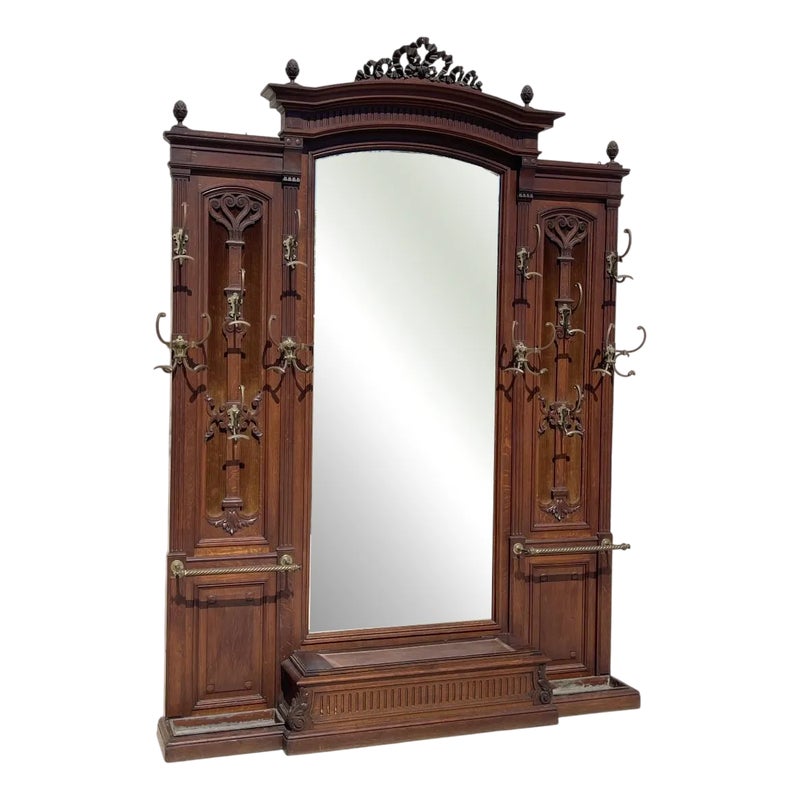 Cloakroom In Oak, 19th Century