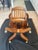 Antique 1920s Solid Tiger Oak Swivel Bankers Desk Chair - Excellent Condition For Sale - Image 9 of 10