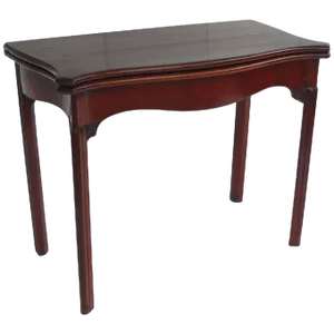 18th Century Mahogany Serpentine Card Table