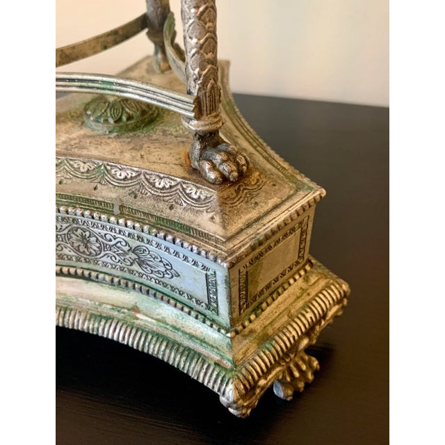 Neoclassical Silver Vase With Swans and Paw Feet For Sale - Image 9 of 12