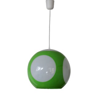 Space Age Green Ufo Ceiling Lamp attributed to Luigi Colani For Sale