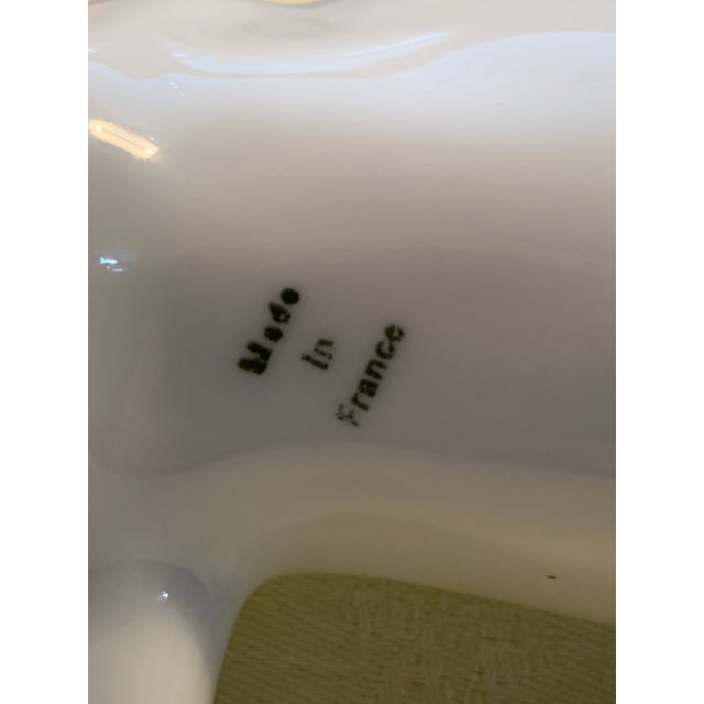 White French Porcelain Cow Creamer Pitcher Mid-20th Century For Sale - Image 8 of 11