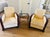 Wood 1930s French Art Deco Bentwood Arm Club Chairs in Cream Leather - A Pair For Sale - Image 7 of 18