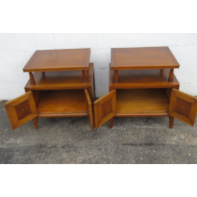 Fancher Furniture Mid 20th Century Nightstands Side End Bedside Tables a Pair, Attributed For Sale - Image 10 of 17