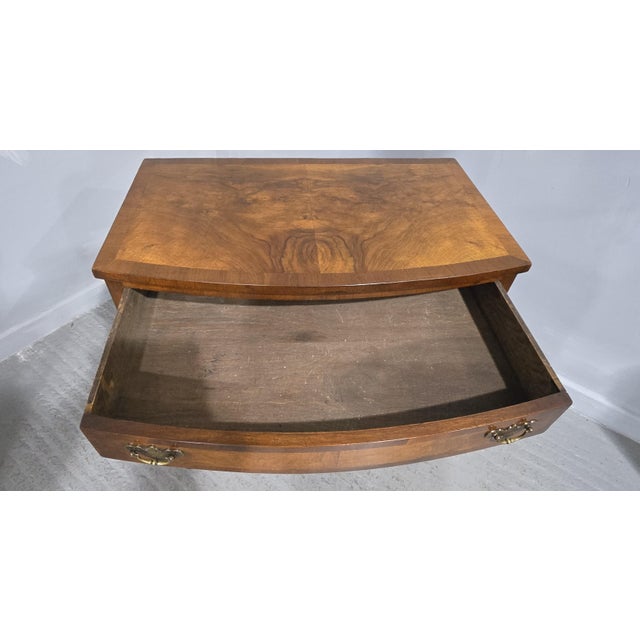Walnut Bowed Low Boy, 1910 For Sale - Image 10 of 13