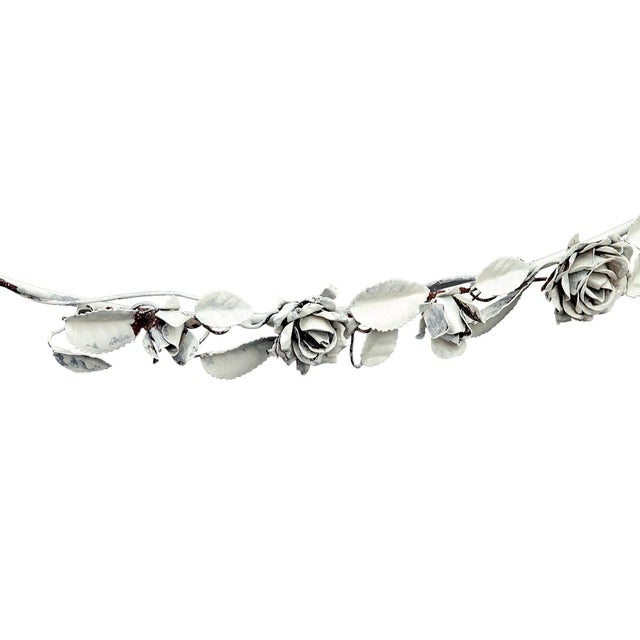 Mid 20th Century Early 20th Century Floral Iron Bed Header For Sale - Image 5 of 9