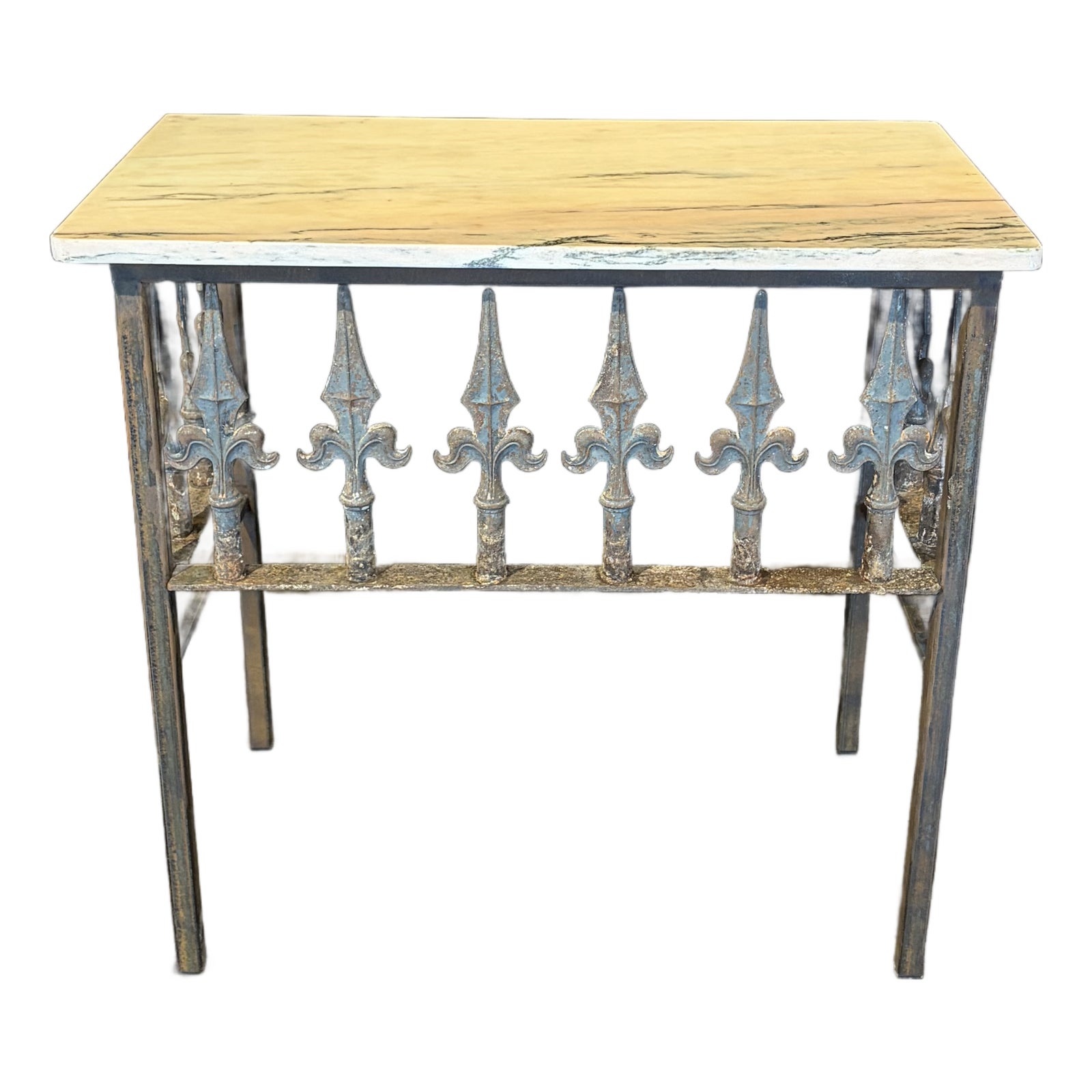 Antique French Wrought Iron Console Table With Marble Top | Balcony ...