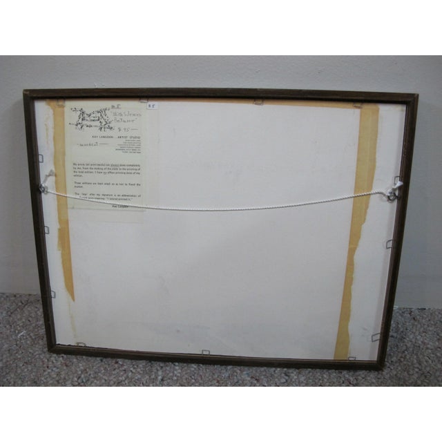 Printmaking Materials Kay Langdon Signed Framed Artist Proof Multi-Media Woodcut With Silences Between For Sale - Image 7 of 8